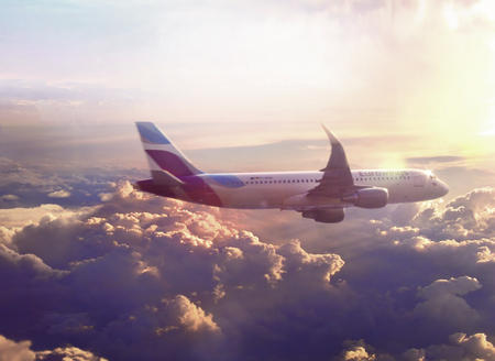 Eurowings über den Wolken auf dem Weg nach Finnland