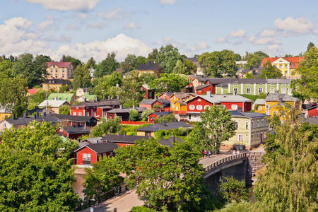 Blick auf die historische Altstadt von Porvoo (c) Jussi Hellsten, Visit Finland