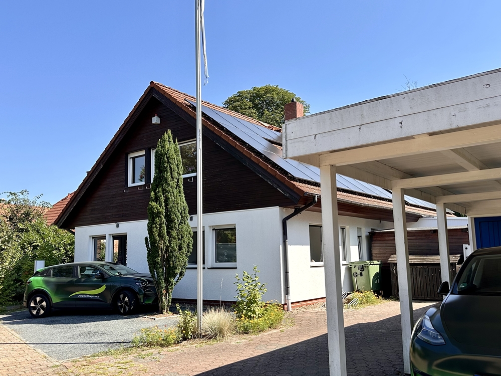 Solaranlage und Elektroauto